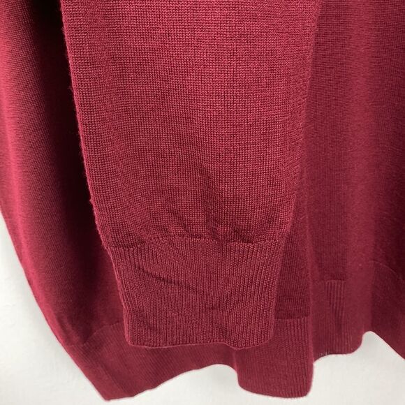 Bobby Jones Maroon Wool V-neck Pullover Sweater Size L - Picture 3 of 9
